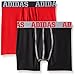 adidas Youth Kids-Boy's Sport Performance Climalite® Boxer Brief Underwear (2-Pack), Black/Grey Sld Red/Black, MEDIUM