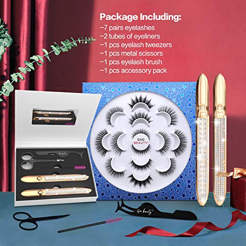Magic Eyelashes with Eyeliner Kit, 7 Styles No False Lashes