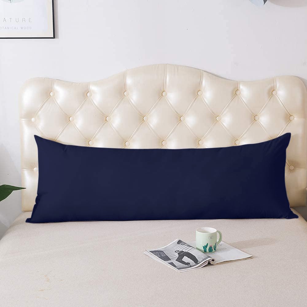 Comfort Beddings Premium Quality 800TC Bolster Pillow Case 100% Egyptian Cotton 1pc Body Pillow Case for Maternity/pregnancy Pillows ( Size : 20" x 54" , Color Blue ) โ image 1
