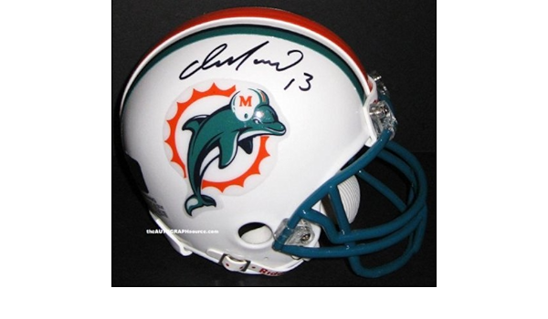 dan marino autographed mini helmet
