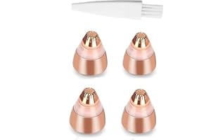 Eyebrow Hair Remover Flawless Replacement Head, Rimoleur Facial Hair Removal Tool for Women Painless Eyebrow Trimmer Blades with Cleaning Brush,Pack of 4