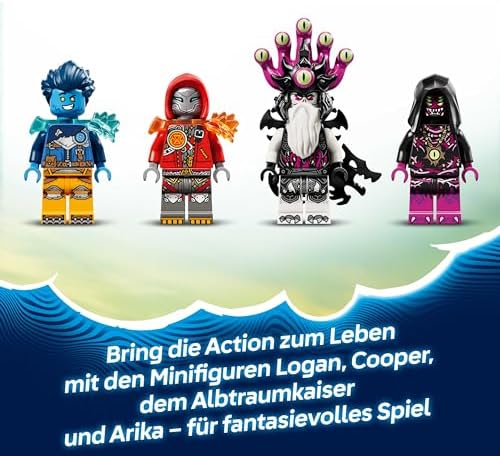 DREAMZzz 2in1 Dino-Düsenflieger - Dinosaurier Spielzeug verwandelbar in Stegosaurus - inkl. 4 Minifiguren und 2 sammelbaren Schatz-Kreaturen - Geschenk für Jungen ab 9 Jahren - 71514