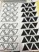 64pcs/Set Modern Vinyl Triangles Wall Decal Solid/Outline Triangles Pattern Wall Sticker DIY Home Decor Kids/Children Room Decor Stickers YYU-18 (Black)