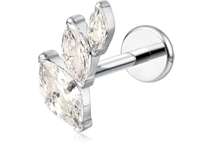 Limerencia F136 Titanium Hypoallergenic Piercing Jewelry 18G 6mm 8mm 10mm For Tragus,Helix,Conch,Cartilage,Implant Grade Flat