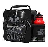 Starwars Kids Children 3D Lunch Box Bag With Sport Water Bottle (Darth Vader)