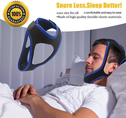 Asoon Anti snoring Chin Strap Comfortable & Adjustable Snoring Relief Non-Odour Fabric Snore Stopper for Men Or Women
