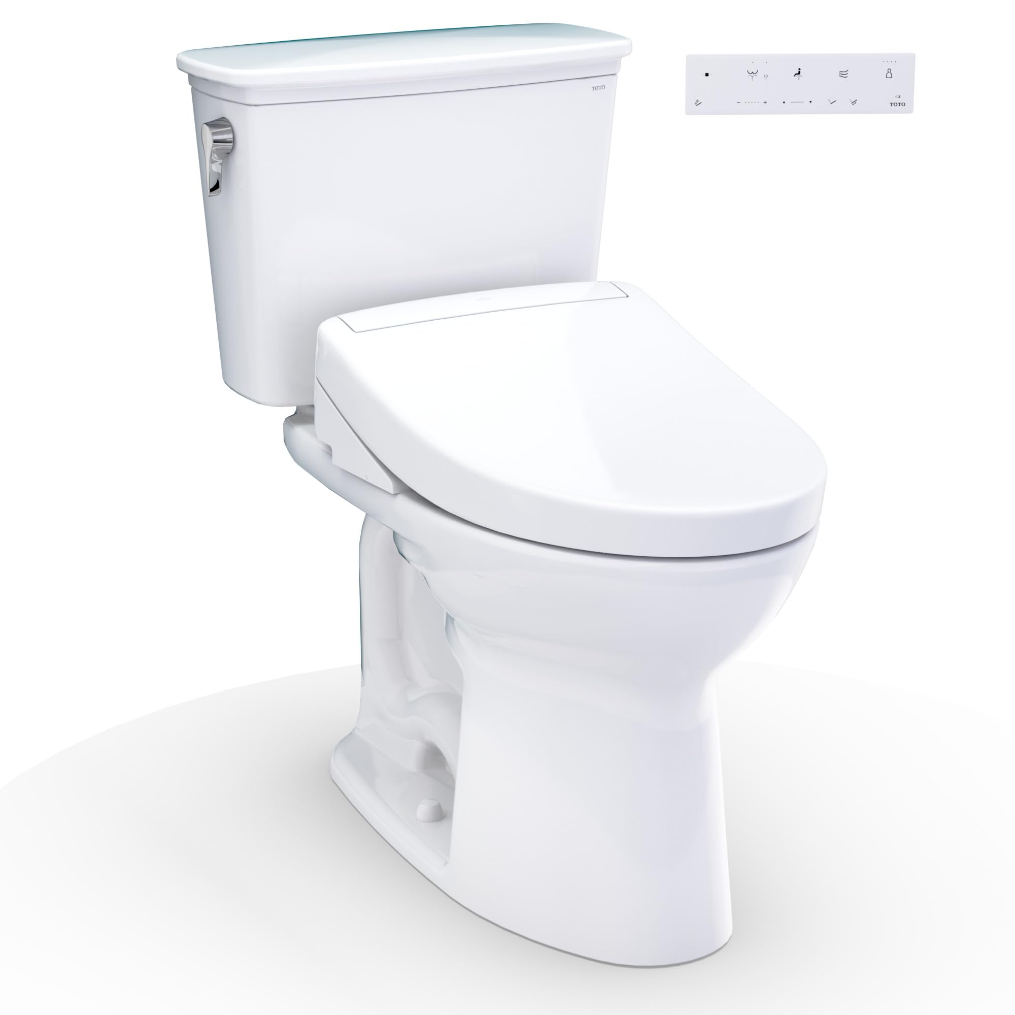 Photo 1 of ***PARTIAL SET - PRICE ADJUSTED***
***SEAT ONLY***
TOTO® Drake® Transitional WASHLET®+ Two-Piece Elongated 1.28 GPF Universal Height TORNADO FLUSH® Toilet with S5 Bidet Seat, Cotton White - MW7863446CEFG.10#01