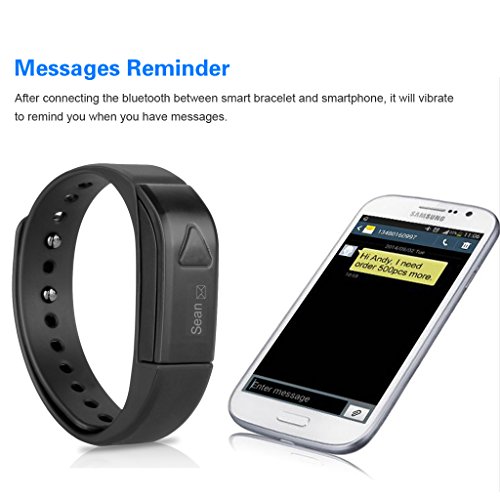 Excelvan (APP Zeroner) Bluetooth 4.0 Wrist Fitness Trackers Smart Bracelet Data Sync Pedometer
