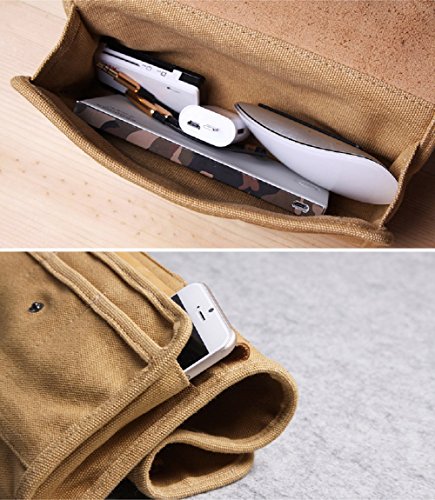 image for Beaspire Leather Canvas Multifunction Carry Electronics Organizor Oxfo