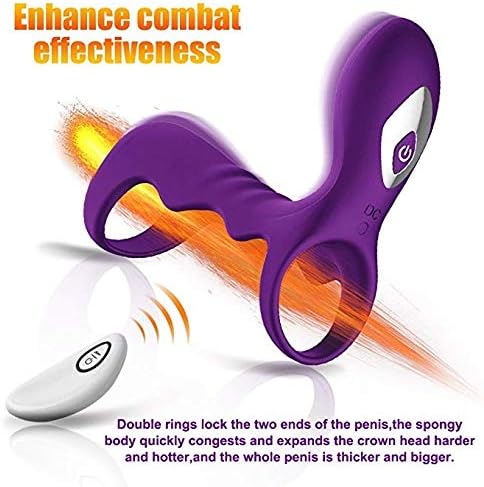 UitraLove Vibrating C-ock Ring for Men with 10 Vibration Modes and Wireless Remote Control, Silicone Rechargeable Male for Couples Play, Waterproof
