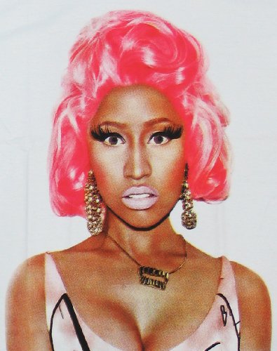 Lectro Nicki Minaj T Shirt Sexy Pink Hair New White Tee Size L