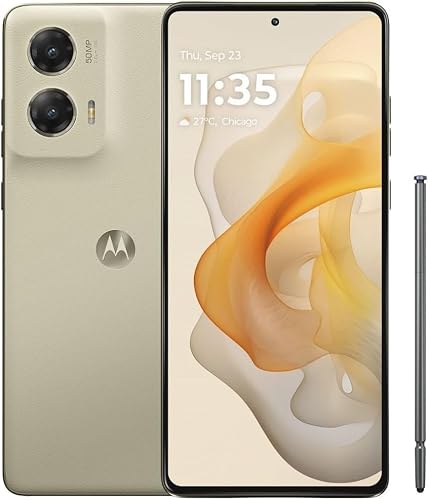Motorola Moto G Stylus 5G 2024 (256GB, 8GB) 6.7", 50MP Camera, Android 14, Snapdragon 6, 5G / 4G LTE (AT&T Unlocked for Canada & Global) XT2419 (Caramel Latte) (Renewed)
