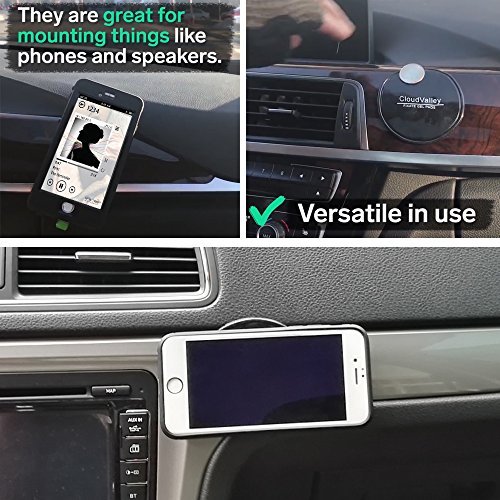 CloudValley Sticky Gel Pads - Gripping Pad [5 Pack], Multifunctional Sticky Cell Pad, Non-Slip mats Holds Cell Phones, Coins, Golf Cart, Boating, Speakers