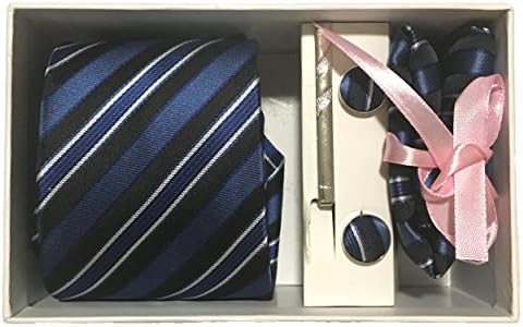 Sionview Mens Formal Stripe Necktie Set