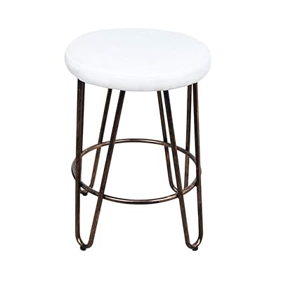 Buy Candiko White Round Makeup Vanity Chair Velvet Upholstered Metal Stool Bedroom Iron Room Bench Bathroom Ottoman With Footrest Ring Small Online In South Korea B08219b6vq