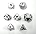 DragonSteel Solid Metal Polyhedral 7 Die D&D Dice Set with Case | For Tabletop d20 RPGs like DnD and Pathfinder Roleplaying Game, Board Games, Math