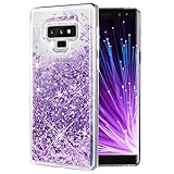 Caka Galaxy Note 9 Case, Galaxy Note 9 Glitter Case [Liquid Series] Sparkle Fashion Bling Luxury Flowing Liquid Floating Glitter Soft TPU Clear Case for Samsung Galaxy Note 9 - (Purple)