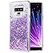 Caka Galaxy Note 9 Case, Galaxy Note 9 Glitter Case [Liquid Series] Sparkle Fashion Bling Luxury Flowing Liquid Floating Glitter Soft TPU Clear Case for Samsung Galaxy Note 9 - (Purple)