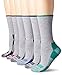 Dickies Women's 6 Pack Dri-Tech Advanced Moisture Wicking Crew Socks