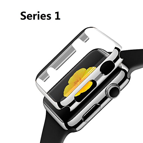 Apple watch case, iitee(tm) Electroplate Slim Case with Screen Protector for Apple Watches (42 mm silver)