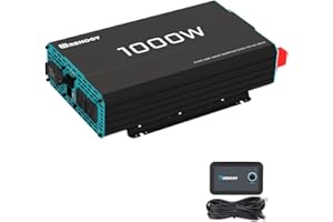 Renogy Pure Sine Wave Inverter 1000w Power Inverter DC 12v to AC 110v, Solar Inverter 12v to 110v Converter with 5V/2.1A USB 