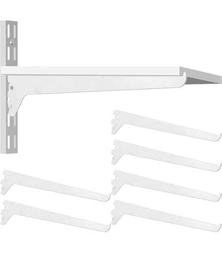 thumbnail image 2 of Econoco WBC12 Wood Shelf Brackets - 12-Inch Center Mount Brackets (Pack Of 25), Satin Zinc Finish 2 of 11