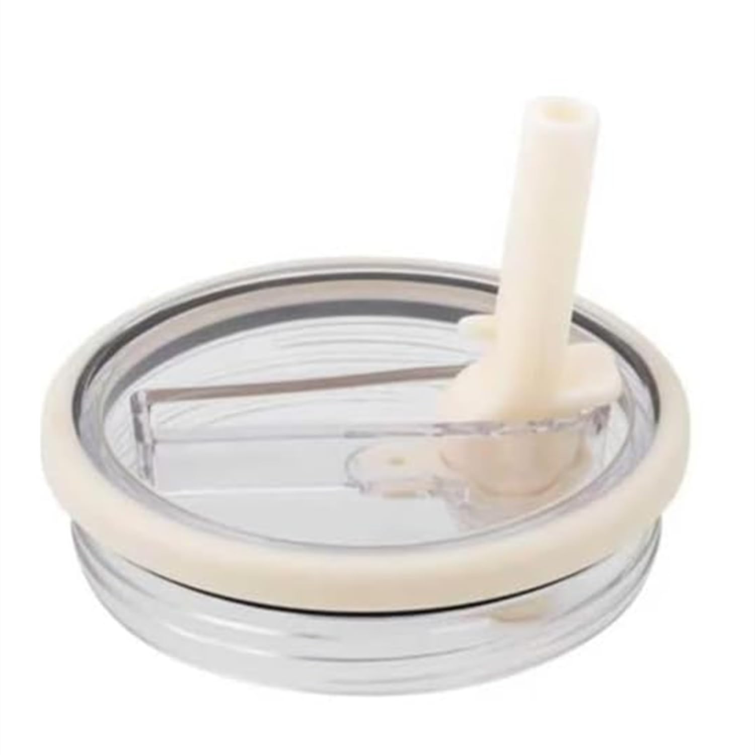 View 1 of 1 Pack 32 oz Tumbler Flip Straw Lid Replacement Fit for HydroJug Traveler, Leak Proof Lid,Replacement Spill Proof Reusable Tumbler Cover Compatible with 32oz HydroJug Cup Accessories (Cream White)LPNPMGX9407136