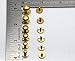 Okones Pack of 24,2/5'' 1/3'' 3/8'' 2/7'' 1/4'' 1/5'' Solid Brass Leathercraft Studs Buttons Cap Rivets Nailheads Stud Spike DIY Purse Handbag(2/5''+1/3''+3/8''+2/7''+1/4''+1/5'')