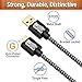 Galaxy S5 /Note 3 Charger, BEST4ONE 6ft Nylon Braided Charging Cable with 2.1A/5V Dual Port Fast Wall Charger Plug for Samsung Galaxy S5 and Note 3 (2in1) Black