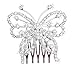 Doinshop New Cute Nice Funny Women Elegant Butterfly Crystal Rhinestone Hair Comb Clip