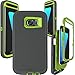 Defender S7 Edge Case, Kecko Heavy Duty Premium Hybrid High Impact Shock Absorbent Drop Scratch Resistant Full Body Cover Case w/Belt Clip for Samsung Galaxy S7 Edge - Gray Green