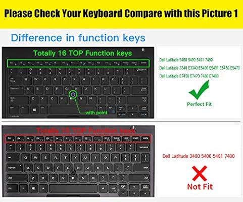Casebuy Keyboard Cover For Dell Latitude 5480 5490 5491 7490 14 Inch Laptop Dell 3340 340 E5490 E5491 E5450 E5470 E7450 E7470 7480 E7480 Keyboard Protective Skin With Pointing Black Amazon Sg Electronics