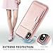 ZVE iPhone Xs Wallet Case, Case for Apple iPhone Xs and X, 5.8 inch, Wallet Case with Credit Card Holder Slot Slim Leather Case Cover for Apple iPhone Xs and X 5.8 inch (Aries Series)- Rose Gold