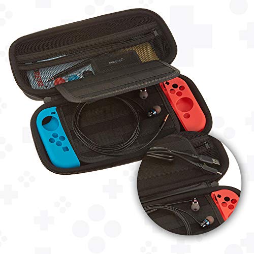 Bundle for Nintendo Switch - Starter Kit Accessories - Case with Screen Glass Protector, Cover, Silicon Grips, Stylus and More