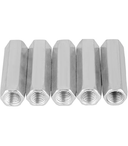 thumbnail interactive-video image 1 of 4set M10x1 Threaded Extension Rod Kit 100mm Coupling Nut Pipe Hex Nut 1 of 12