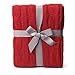 Battilo Soft Knitted Dual Cable Throw Blanket, 50