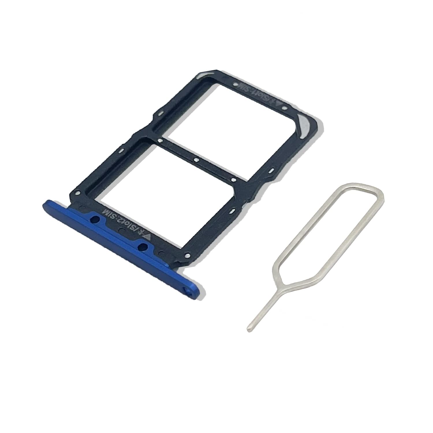Eonpam Original DUAL SIM Card Slot Tray Holder Replacement for (Honor View 20) Incl SIM Pin (Blue)