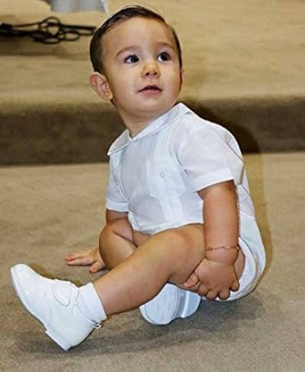 baby guayabera romper