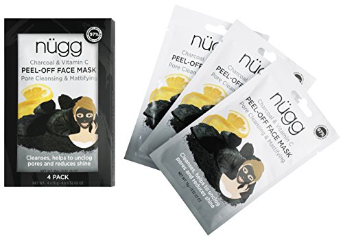 Blackhead Removing Purifying Charcoal PEEL OFF Mask - Activated Charcoal and Vitamin C for Deep Pore Cleansing; Pack of 4 Masks