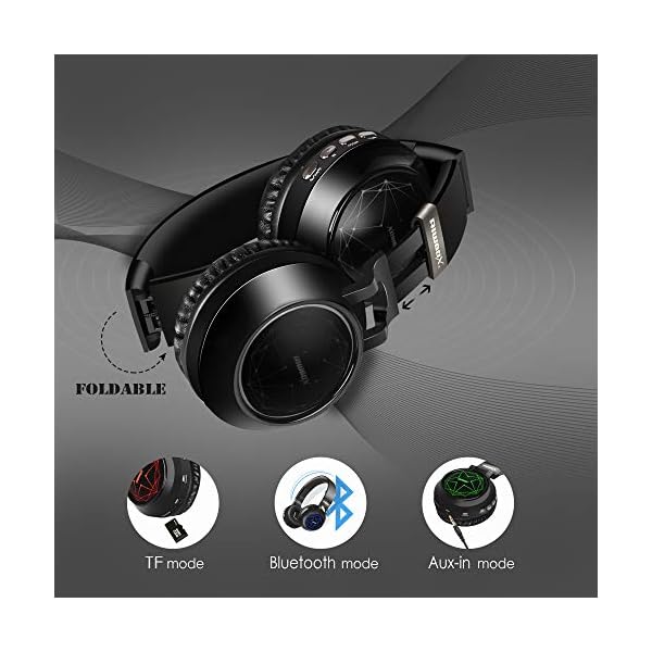Riwbox-WT-8S-Bluetooth-Headphones-Led-Light-Up-Wireless-Headphones-Over-Ear-Hi-Fi-Stereo-Foldable-WirelessWired-Headsets-With-Mic-And-TF-Card-Compatible-for-TabletLaptopTV-Black Riwbox WT-8S Bluetooth Headphones, Led Light Up Wireless Headphones Over Ear Hi-Fi Stereo Foldable Wireless/Wired…