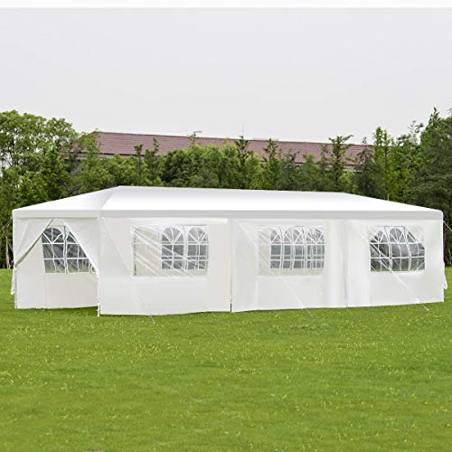oldzon 10'x30' Canopy Party Wedding Tent Heavy Duty Gazebo Cater Event W/Side Walls with Ebook