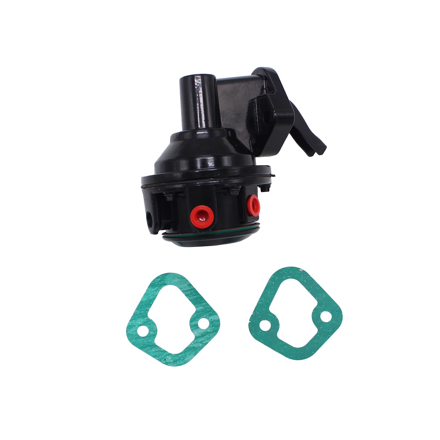 Photo 1 of 1 PC SHLPDFM Mechanical Fuel Pump Black Two-Valve 6 PSI 1/4”NPT Inlet/Outlet Compatible With GMC Chevrolet BBC Big Block Chevy GMC V8 396 402 454 Engine