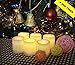 Battery Operated Candles with Timer By Festival Delights - 6 Unscented Small Flameless Candles, Dia. 1.5