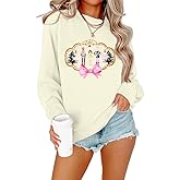 MNLYBABY Christmas Sweatshirt Women Funny Nutcracker Graphic Xmas Sweater Shirt Casul Crewneck Long Sleeve Pullover Top