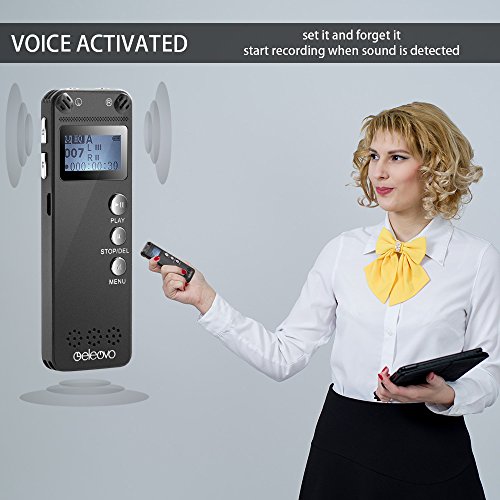 Digital-Voice-Recorder-by-Eleovo8GB-3072Kbps-Sound-Audio-Recorder-Dictaphone-Double-MicrophoneVoice-ActivatedMP3-PlayerMetal-CasingIncluding-USB-Charging-Cable