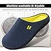 RockDove Men's Original Two-Tone Memory Foam Slipper, Size 11-12 US Men, Blue/Maize