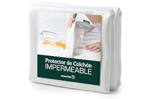 Dreamlab Protector de Colchón 100% Impermeable | Hipoalergénico, Ultra Suave, Silencioso, Fresco, Anti Ácaros | Blancos para el Hogar, Sobrecolchon | Cubre Colchones Matrimonial Impermeable