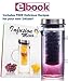 Infusion Pitcher for Lemon Fruits Herbs Ice Tea, Borosilicate Glass, Stylish Design Stainless Steel Lid, Full Blended Drink, Juice Boost 1000ml by bobuCuisine