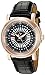 Lucien Piccard Men's 'Ruleta' Quartz Stainless Steel and Leather Casual Watch, Color:Black (Model: LP-40014-RG-01)