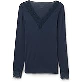 Intimissimi Woman's Sheer Ultralight Cashmere Lace Long Sleeve Shirt